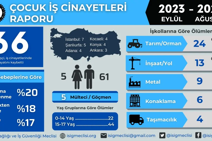 1 yılda 66 çocuk çalışırken hayatını kaybetti