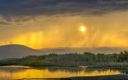 Karacabey semalarında bulutlardan görsel şölen