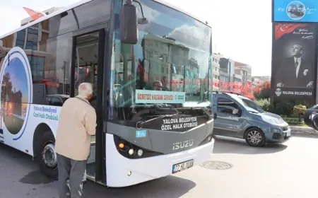 Yalova’da hastaneye ücretsiz ulaşım seferleri başladı