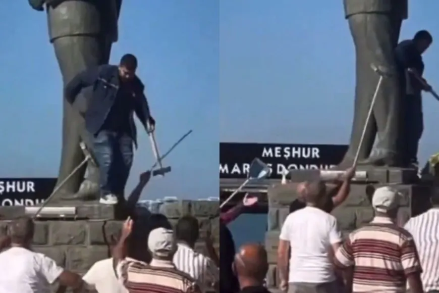 Ayvalık’ta Atatürk Heykeline saldırı girişimi