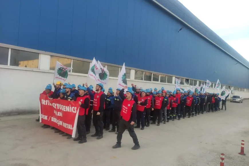 Balıkesir Arıtaş Kriyojenik işçileri MESS’in dayatmalarına karşı eylem yaptı!