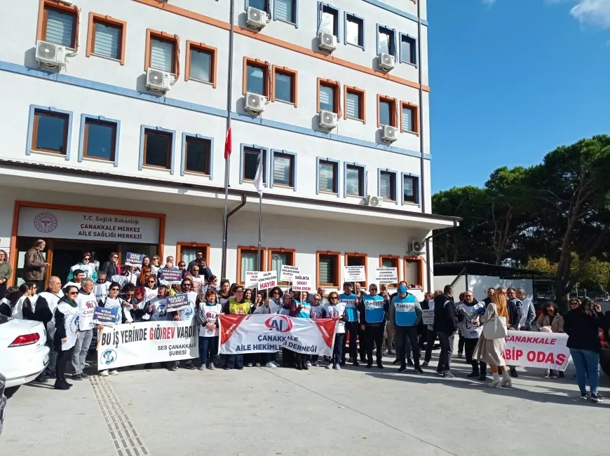 Çanakkale'da sağlık emekçileri ‘Eziyet Yönetmeliğine’ karşı 3 günlük iş bıraktı!