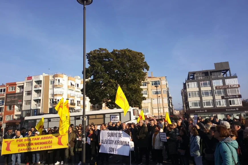 Suriye’deki Alevi katliamları Çanakkale'de protesto edildi
