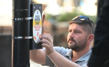 Kentte Sigara İzmaritleri İçin Özel Atık Kutuları Yerleştirildi