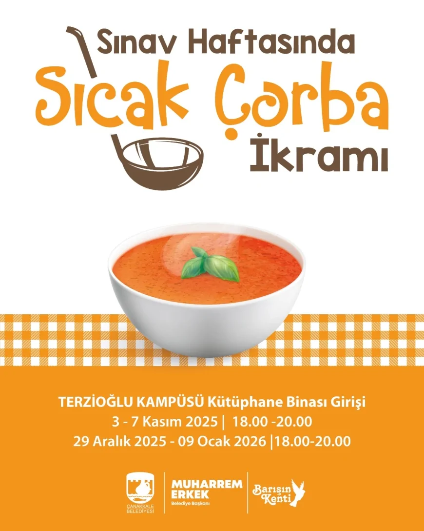 ÇOMÜ Öğrencilerine Sıcak Çorba İkramı Başlıyor