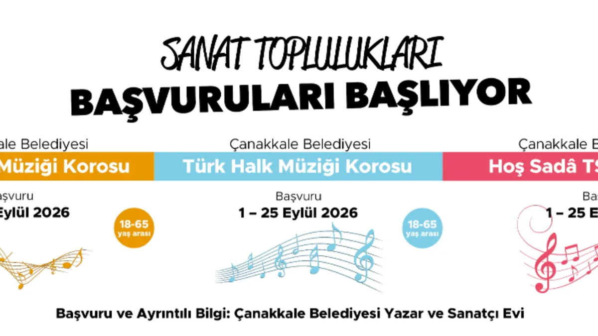 Çanakkale Belediyesi korolarına yeni dönem başvuruları başladı