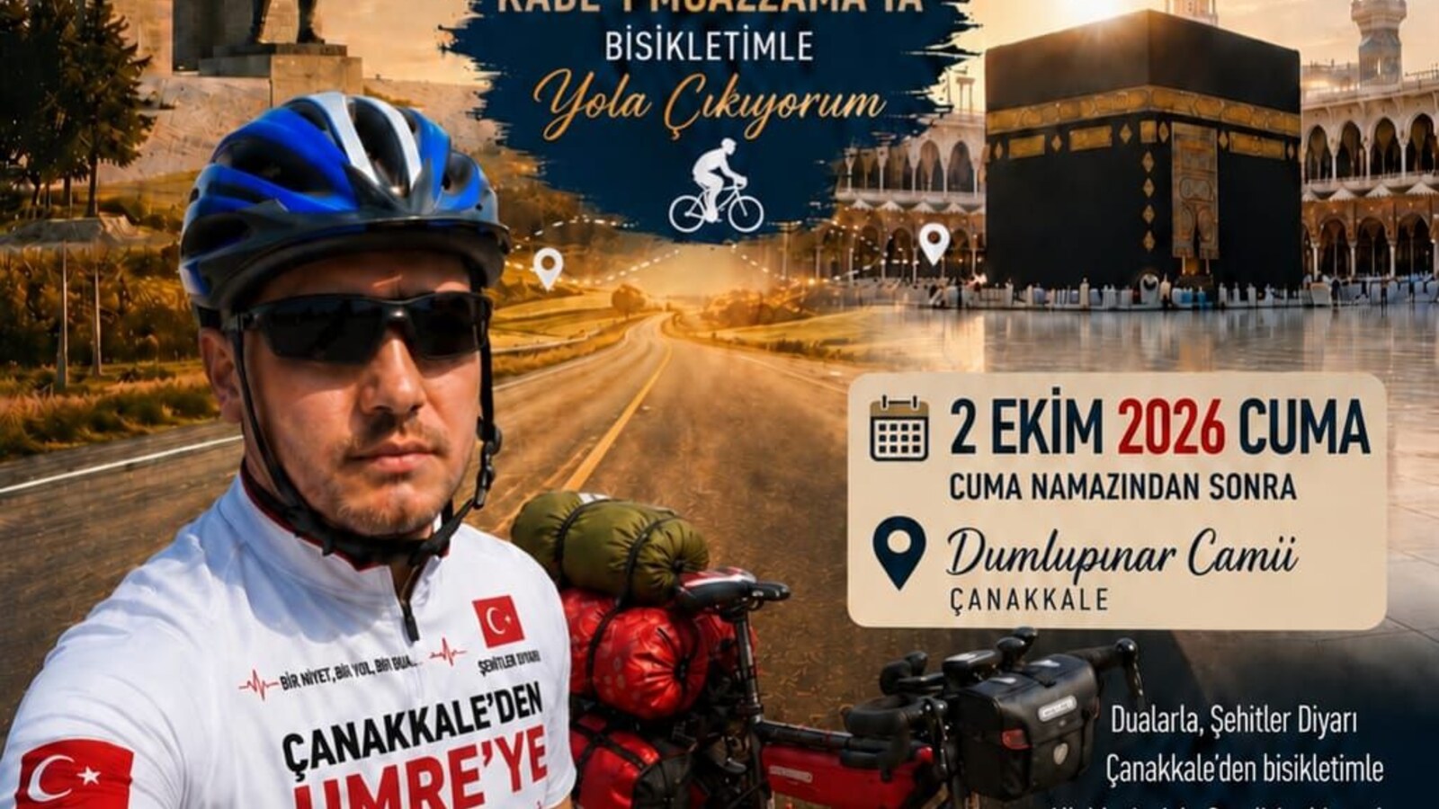 Çanakkale’den Kâbe’ye Bisikletle 4 Bin Kilometrelik Yolculuk