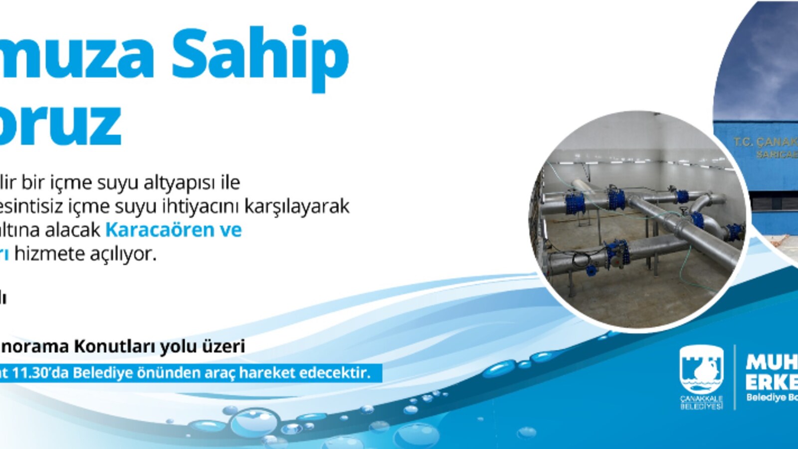 Çanakkale’de Karacaören ve Sarıcaeli Su Depoları Hizmete Açılıyor