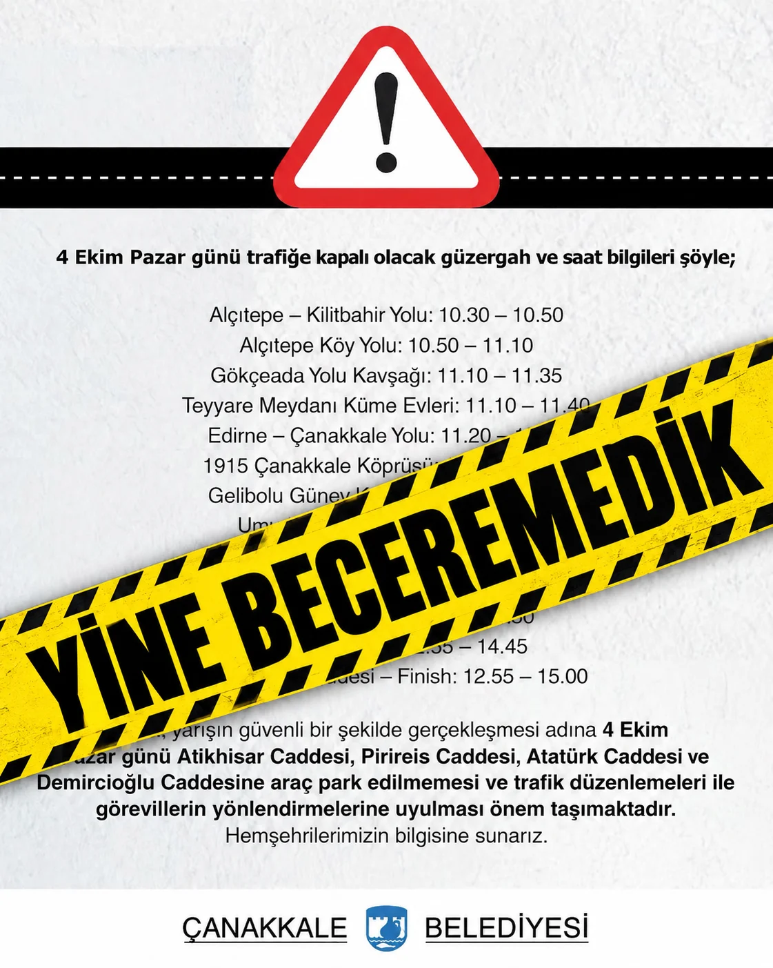 Gran Fondo Çanakkale’yi Kilitledi: Açıklanan Saatler Aşıldı, KPSS Günündeki Planlama Tepki Çekti