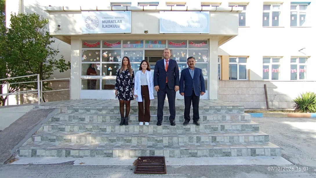 İLÇE MİLLÎ EĞİTİM MÜDÜRÜMÜZ FATİH TÜRK, MURATLAR KÖYÜ İLKOKULUNU ZİYARET ETTİ